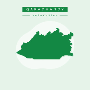Vector illustration vector of Qaraghandy map Kazakhstan