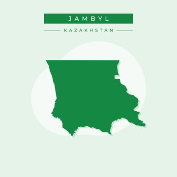 Vector illustration vector of Jambyl map Kazakhstan