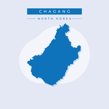 Vector illustration vector of Chagang map North Korea