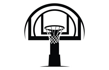 Fototapeta na wymiar Vector illustration basketball basketboard, basketball hoop, basketball net. Basketball icon 