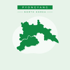 Vector illustration vector of Pyongyang map North Korea