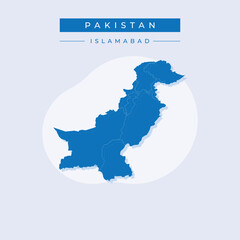 Vector illustration vector of Pakistan map Pakistan