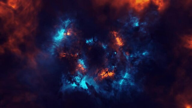 Traveling Through Nebulas in the Cosmos. Seamless loop