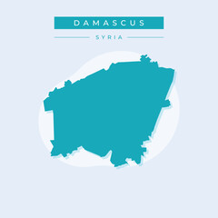 Vector illustration vector of Damascus map Syria