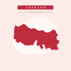 Vector illustration vector of Trabzon map Turkey