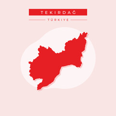 Vector illustration vector of Tekirda map Turkey