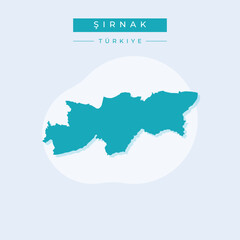 Vector illustration vector of Şırnak map Turkey