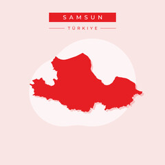 Vector illustration vector of Samsun map Turkey