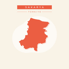 Vector illustration vector of Sakarya map Turkey