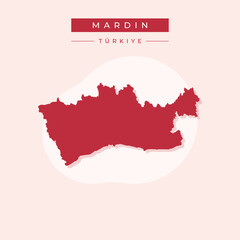 Vector illustration vector of Mardin map Turkey
