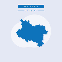 Vector illustration vector of Manisa map Turkey
