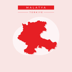 Vector illustration vector of Malatya map Turkey