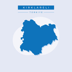 Vector illustration vector of Krklareli map Turkey