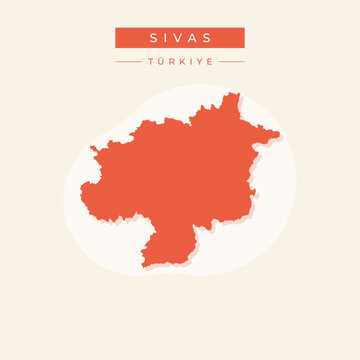 Vector illustration vector of Sivas map Turkey