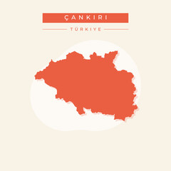 Vector illustration vector of Çankırı map Turkey