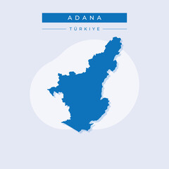 Vector illustration vector of Adana map Turkey