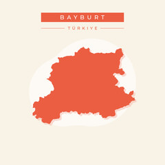 Vector illustration vector of Bayburt map Turkey