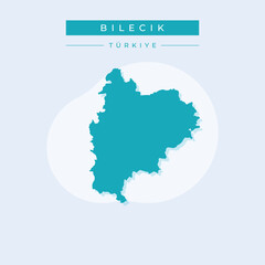 Obraz premium Vector illustration vector of Bilecik map Turkey