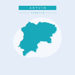Vector illustration vector of Artvin map Turkey
