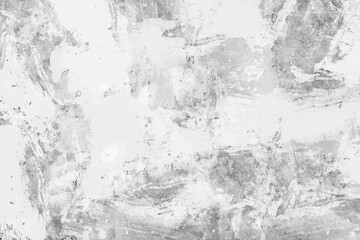 Concrete wall white and gray color for background. Old grunge textures with scratches and cracks. White and gray painted cement wall texture.