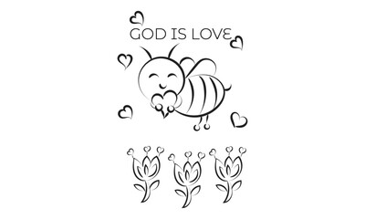 The message of the Gospel of Jesus Christ. Bible lesson for kids or use as poster, card, flyer or T Shirt