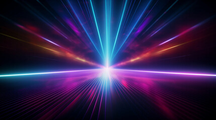 AI art 　light neon colors
