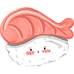 Sushi Japanese food cute cartoon