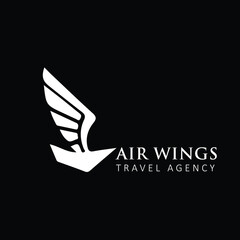 air wings logo icon design vector image