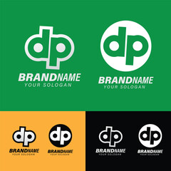 Fine logo design of letter D and P, DP Logo, emblem, Branding, Logo Template, Simple and Uniqe design, Elegant, Flat Vector, illustration, Minimal DP, Logo idea based on the DP monogram initials.