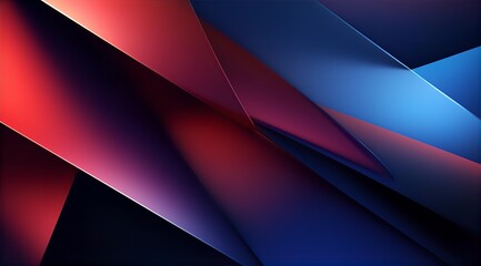 Abstract illustration of glass shards or ice, colored background with neon effect