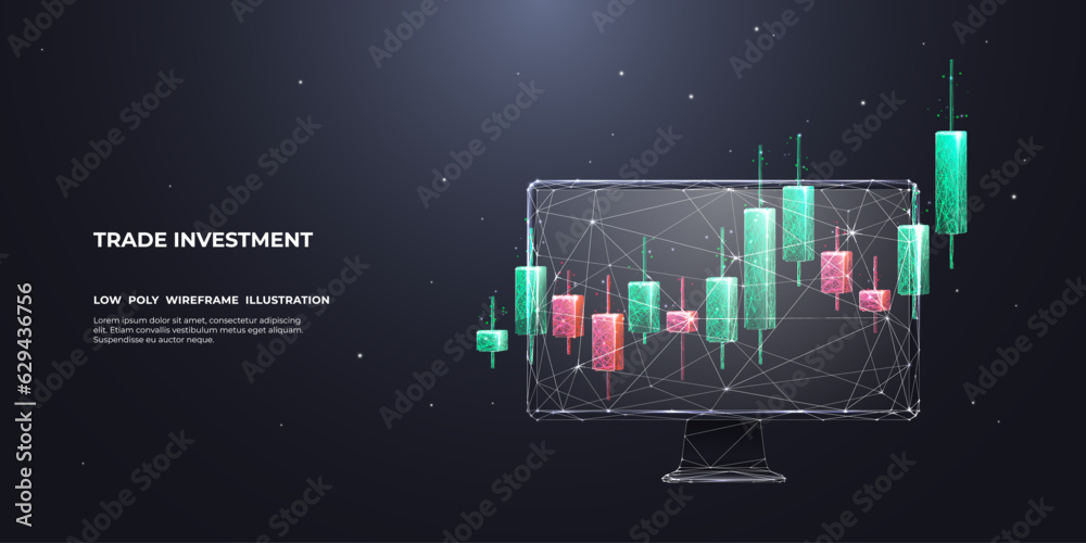 Aufkleber forex market, news, and analysis. application screen for trading. digital stock market concept. low 