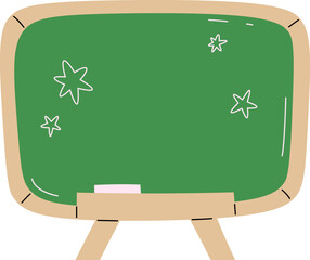 School Blackboard With Stars