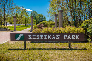 Kistikan Park in the city of Saskatoon, Canadav