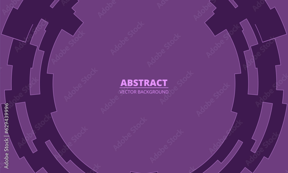 Aufkleber Violet abstract vector background with futuristic circle shape design elements. Vector illustration