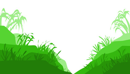 Background illustration of a natural theme that contains green elements. Perfect for wallpapers, backgrounds, banners, magazine covers and others with nature and natural themes.