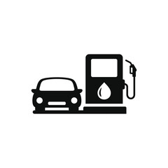 Gas station icon. Car fuel icon isolated on white background