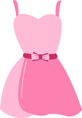 Pink dress. Trendy barbiecore.