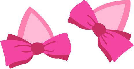 Pink bows. Fashionable barbicor.
