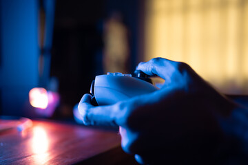 Playing game console with game controller © wachiwit