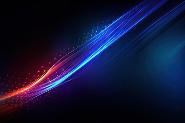 Glowing color. Abstract art gradient blue light wallpaper. Modern digital lines graphic design on black background