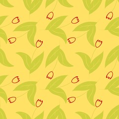 Flower tulip seamless pattern for kids