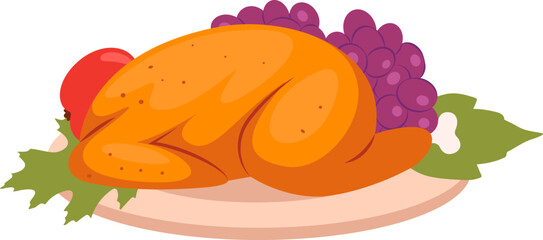 Thanksgiving Turkey With Grapes