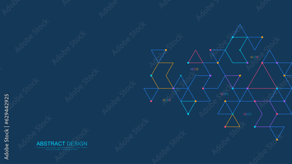 Wall mural creative idea of modern design with abstract geometric background. minimalist vector texture with po