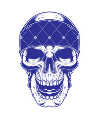 dead skull illustration for clothing brand