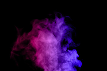 A collection of white smoke stock images on a black background.
