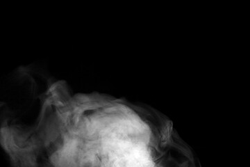 A collection of white smoke stock images on a black background.
