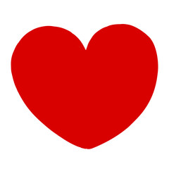 red heart isolated on white