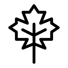 maple leaf line icon
