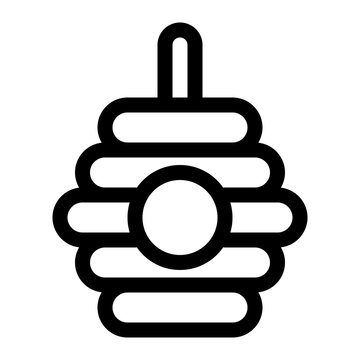 recommend clip art: bee hive line icon