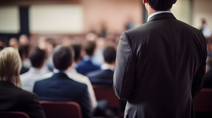 Fototapeta premium businessman is making a presentation